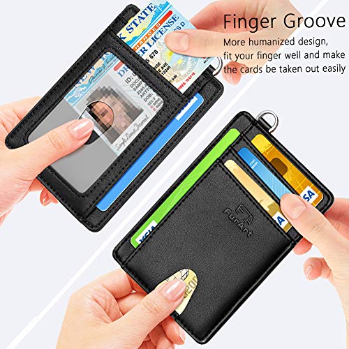 FurArt Slim Minimalist Wallet, Front Pocket Wallets, RFID Blocking, Credit Card Holder for Men-Black - Image 3
