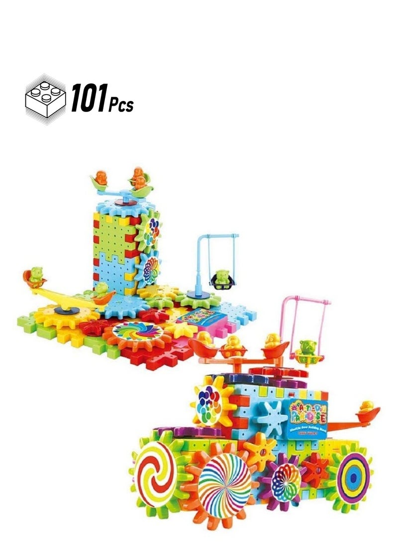 ماجيك واند Magicwand®【101 قطعة】 مكعبات تروس دوارة بمحرك معجزة لتعلم العلوم والتكنولوجيا والهندسة والرياضيات ومونتيسوري - Image 1