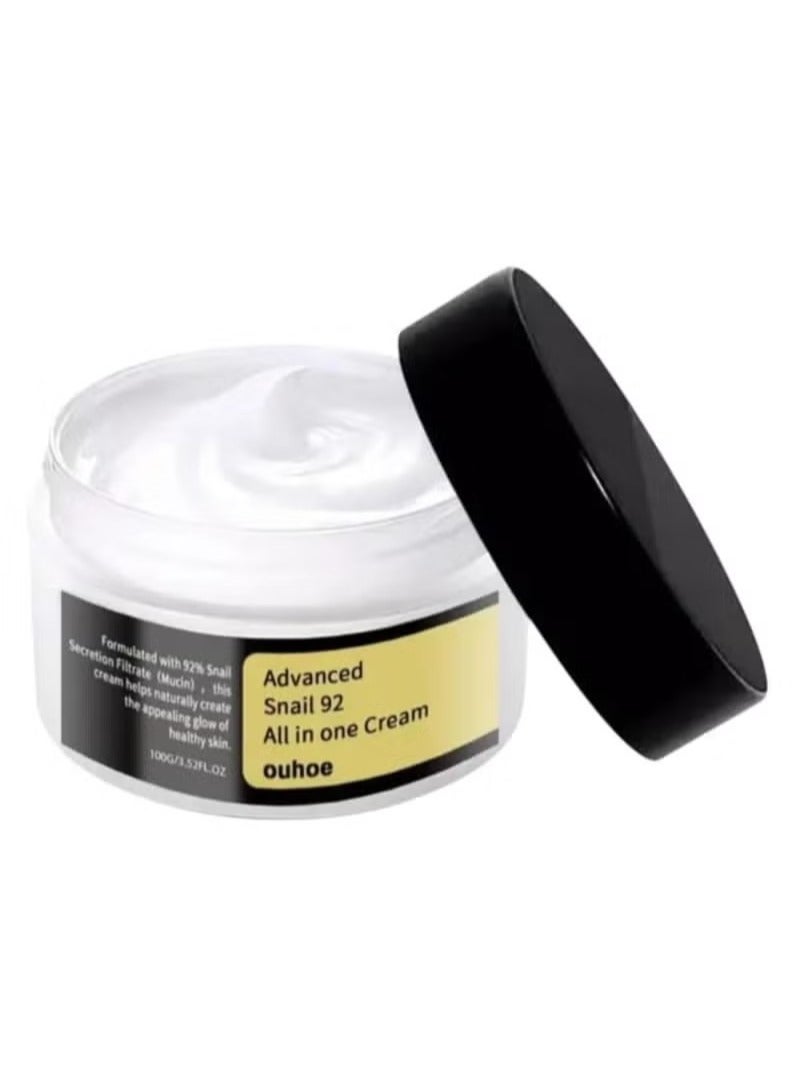 OUHOE Advanced Snail 92 all in one cream. Repair Cream. 100grams fine_lines and wrinkles Remove Face for Women and Men Dry Skincare - Image 1