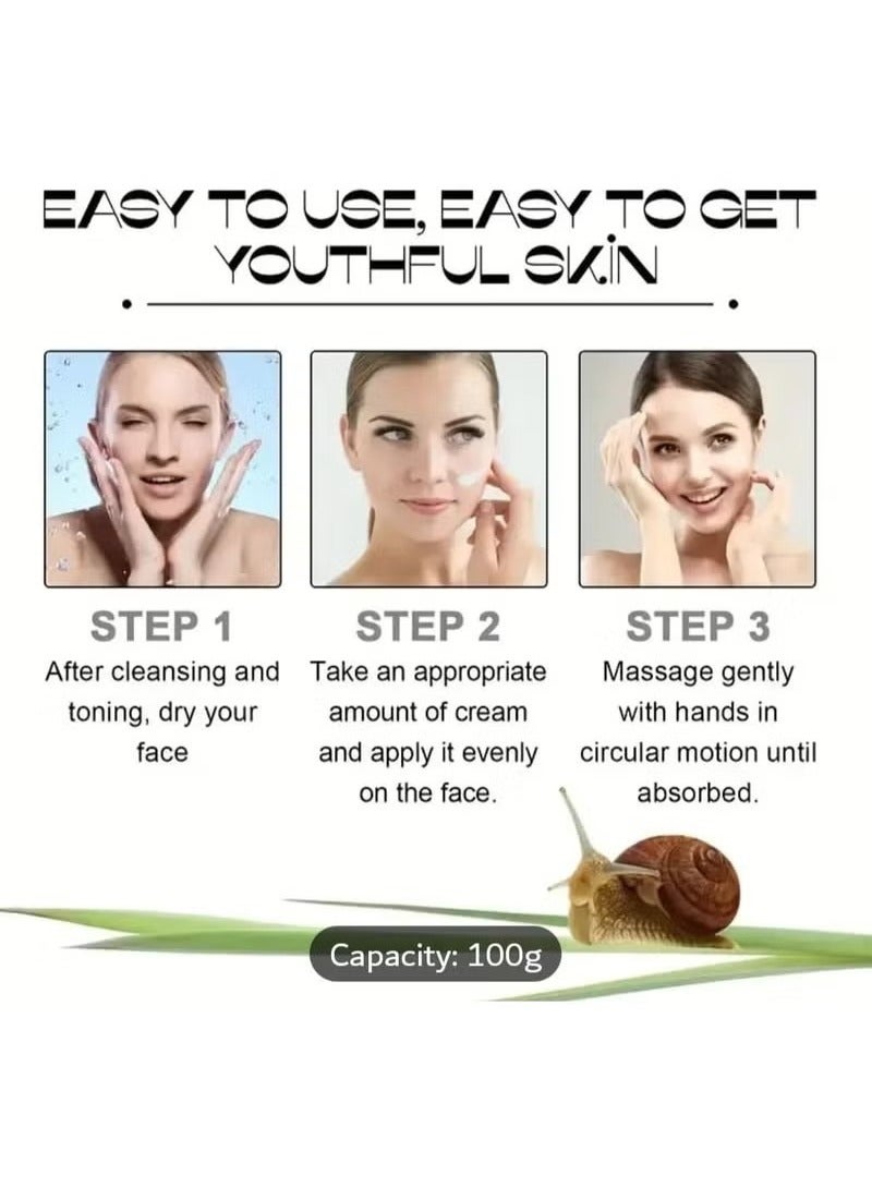 OUHOE Advanced Snail 92 all in one cream. Repair Cream. 100grams fine_lines and wrinkles Remove Face for Women and Men Dry Skincare - Image 3