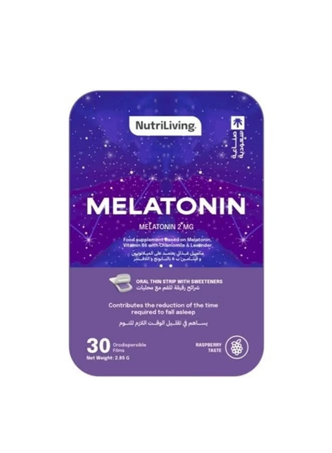 NutriLiving Melatonin Dietary Supplement Orally Dispersible Strips - 30 Tablets