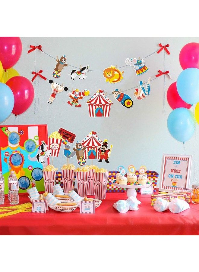 Faisichocalato - 26 Pieces Carnival Cutouts Party Supplies Circus Theme Birthday Party Favors Circus Animals Clown Performers Carnival Party Decoration - Image 1
