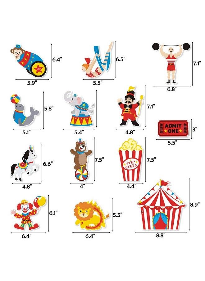 Faisichocalato - 26 Pieces Carnival Cutouts Party Supplies Circus Theme Birthday Party Favors Circus Animals Clown Performers Carnival Party Decoration - Image 1
