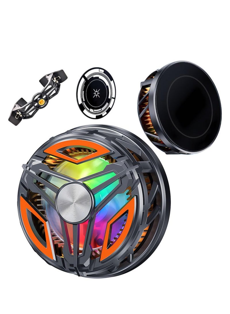 GT31 Mobile Phone Radiator Cooler – Semiconductor Magnetic Dual-Cooling Fan with RGB Ambient Lights, 5000RPM Silent Operation, Universal for iPhone/Android/Tablets, Ideal for Gaming & Live Streaming - Image 2