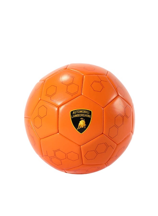 LAMBORGHINI كرة قدم لامبورغيني من PVC (الحجم 5، برتقالي) - Image 1