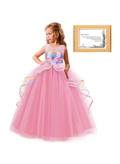 We Happy Girls Unicorn Floral Birthday Party Dress Princess Tutu Costume  - Image 1