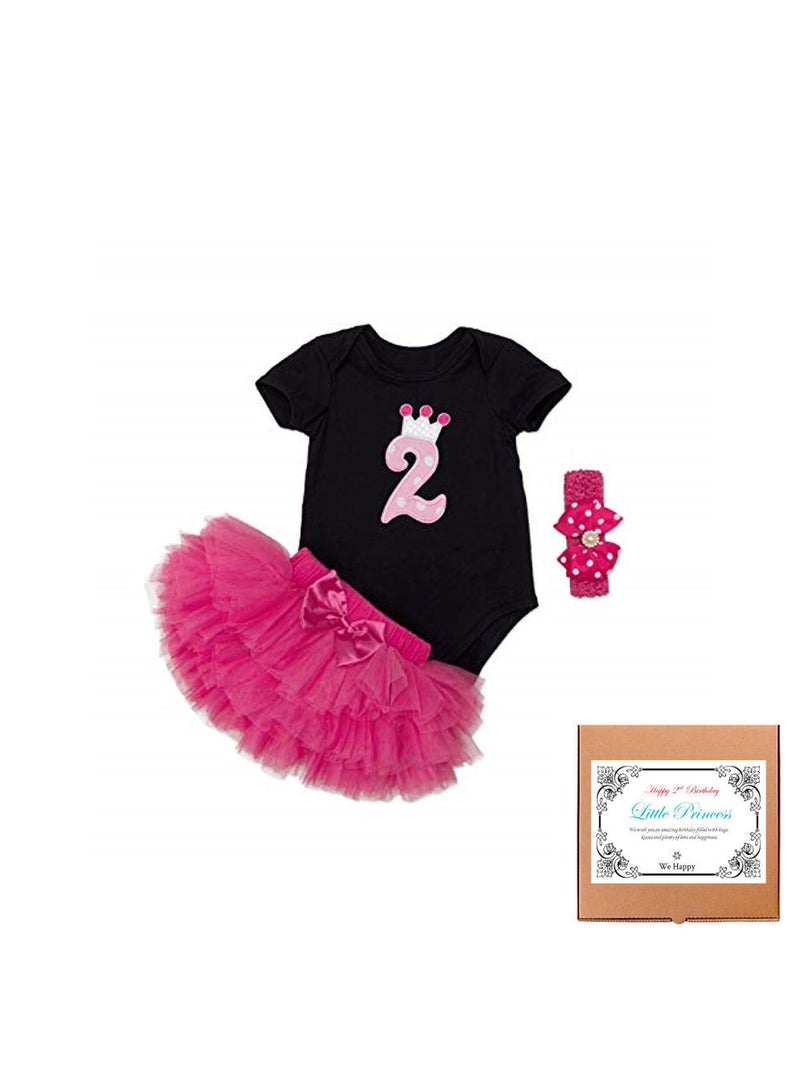 We Happy 3-Piece Baby Girl Party Dress - Image 1