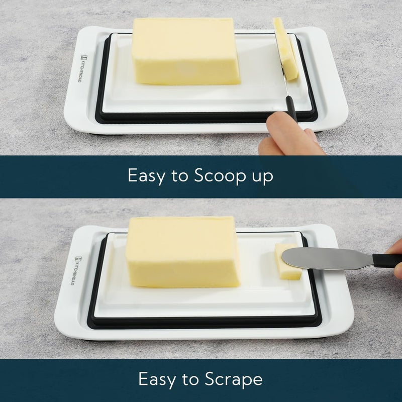 KITCHENDAO Airtight Butter Dish with Lid and Knife, Plastic Butter Container for Countertop and Refrigerator, Keeps Butter Fresh – Easy to Remove – Dishwasher Safe - Image 5