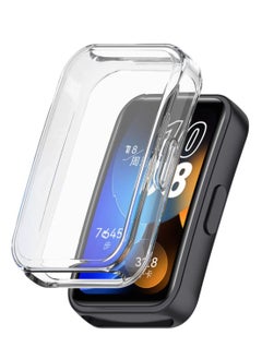 متوافق مع Huawei Band 8 / Huawei Band 9 3D شاشة زجاجية مغطاة بالكامل مقاومة للخدش وWatch TPU واقية مع واقي شاشة