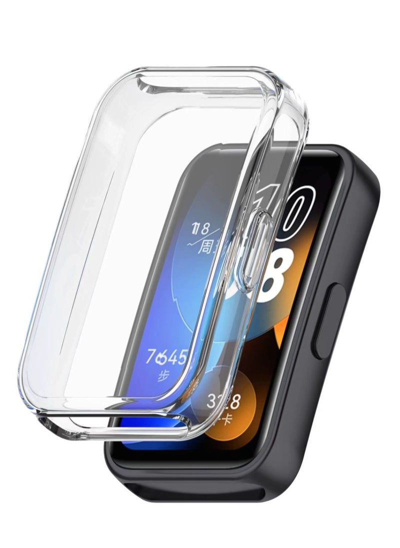ماركة غير محددة - متوافق مع Huawei Band 8 / Huawei Band 9 3D شاشة زجاجية مغطاة بالكامل مقاومة للخدش وWatch TPU واقية مع واقي شاشة - Image 1