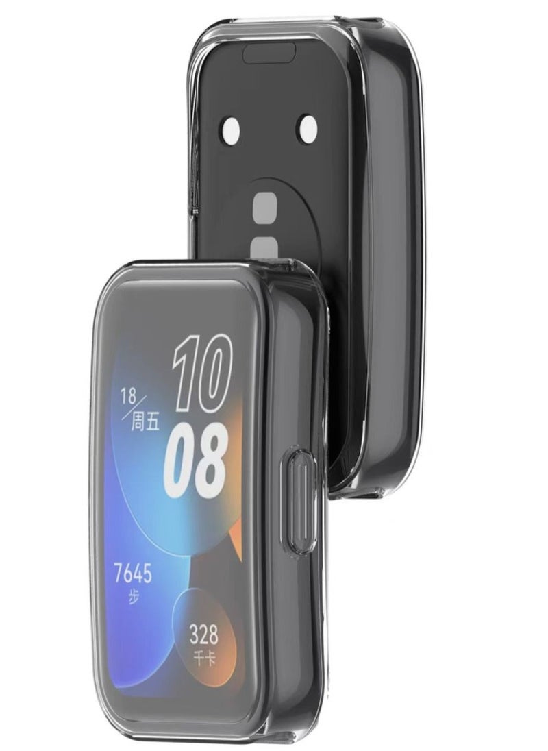 ماركة غير محددة - متوافق مع Huawei Band 8 / Huawei Band 9 3D شاشة زجاجية مغطاة بالكامل مقاومة للخدش وWatch TPU واقية مع واقي شاشة - Image 1