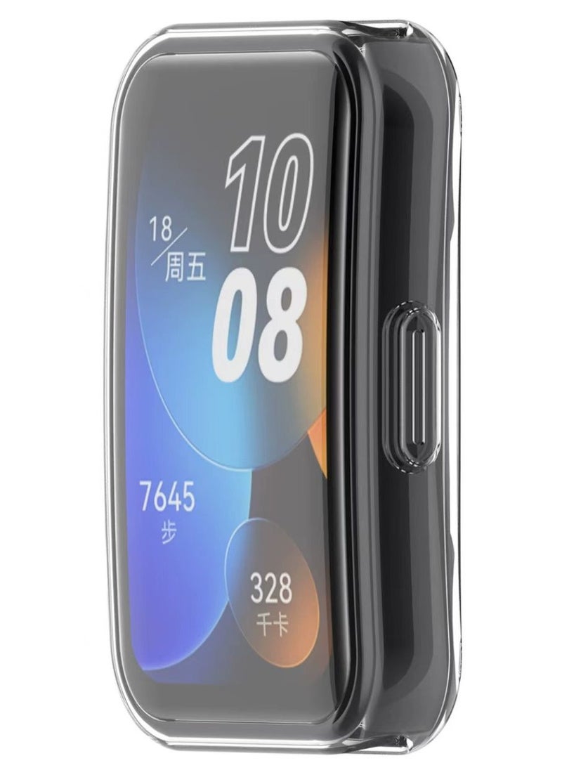 ماركة غير محددة - متوافق مع Huawei Band 8 / Huawei Band 9 3D شاشة زجاجية مغطاة بالكامل مقاومة للخدش وWatch TPU واقية مع واقي شاشة - Image 1