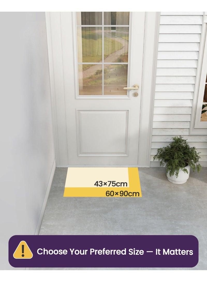 DEXI Front Door Mat Outside Entrance, 60 x 90 cm Heavy Duty Rubber Non Slip Doormat for Inside House, Entryway Exterior and Patio, Grey - Image 4