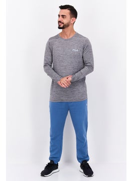 FILA Men Sportswear Fit Long Sleeve Training T-Shirt, Heather Grey  - Image 4