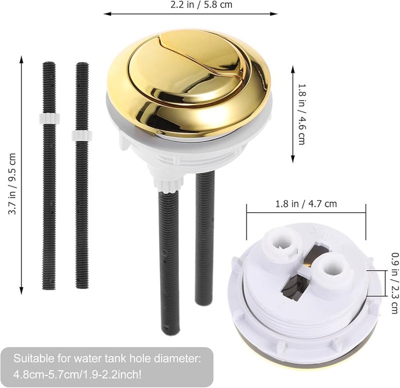 استبدال زر مرحاض مزدوج الطرد ABS زر ضغط دائري سهل التركيب مقاوم للشيخوخة - Image 3