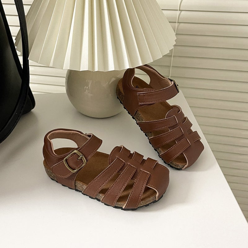 Boys And Girls Toddler Shoes Leather Children'S Sandals Children'S Toe Sandals Summer Boys Roman Shoes Beach Shoes - Image 4