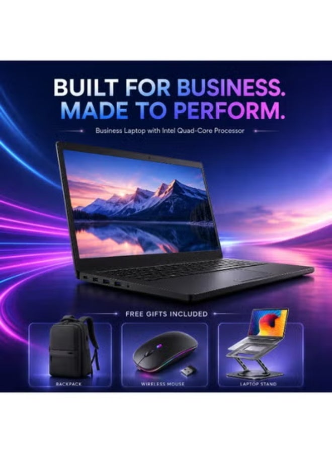 Business Laptop 15.6 Inch Display, Intel Core i5 Processor, 4GB RAM, 500GB Storage, Integrated Graphics, Includes Laptop Stand, Mouse and Carrying Bag - Image 2