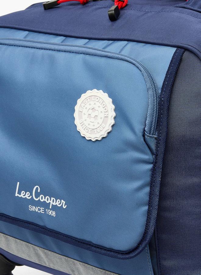 Lee Cooper Logo Print 3-Piece Trolley Bag For Kids 13+ Years With Pouch And Lunch Bag - Image 4