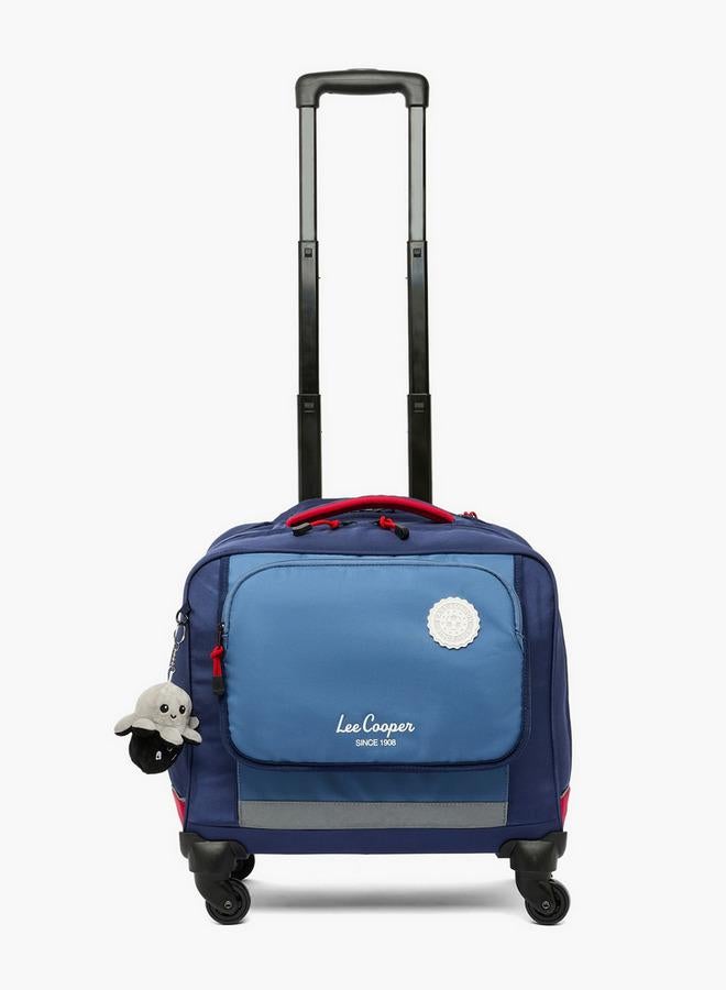 Lee Cooper Logo Print 3-Piece Trolley Bag For Kids 13+ Years With Pouch And Lunch Bag - Image 2