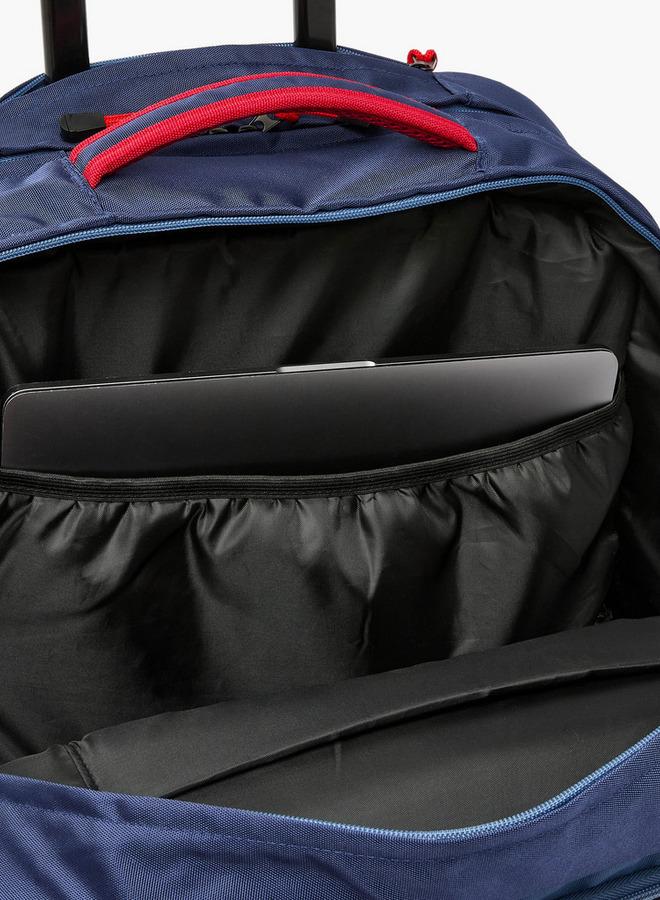 Lee Cooper Logo Print 3-Piece Trolley Bag For Kids 13+ Years With Pouch And Lunch Bag - Image 5