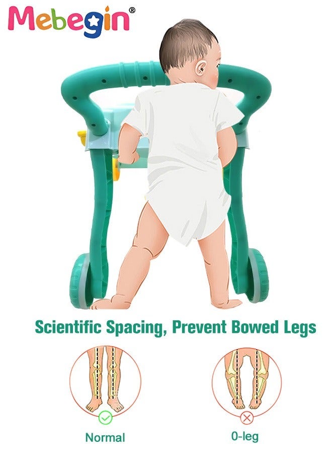 MEBEGIN 2 in 1 Baby Walker with Fun-filled Activity Panel, Multifunctional Push Along Walker with Drawing Board, Music Walker for Toddler, Early Educational Child Activity Center, Ideal Support for Babies' First Steps, 2 AAA Batteries(Not Included) - Image 3