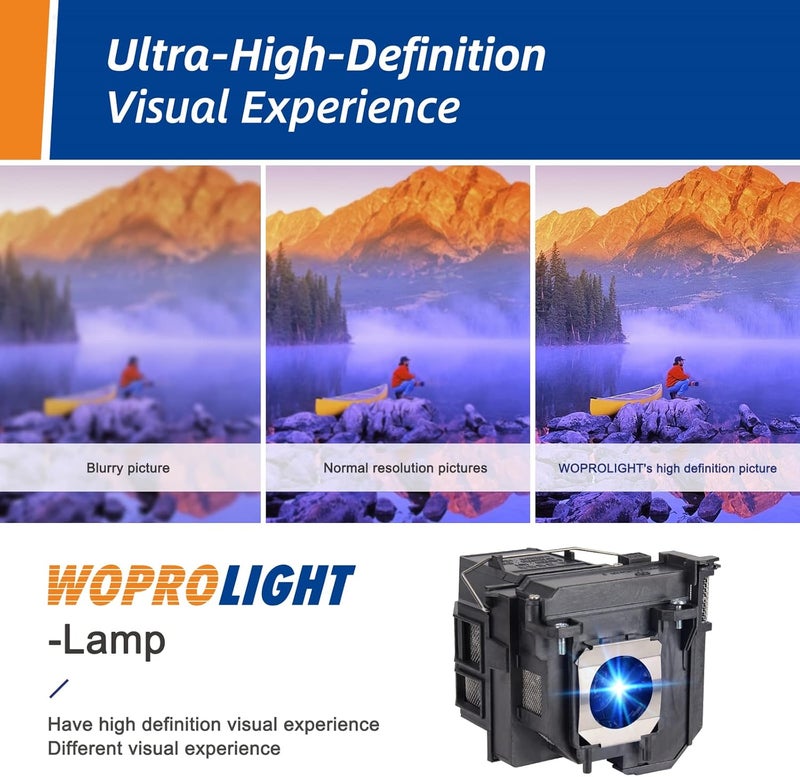 Woprolight V13H010L79 / V13H010L80 for Epson-ELP LP79 ELP LP80 BrightLink pro 570 575w 580 585w 585Wi 595Wi 1420wi 1430wi eb-575wi eb-585w powerlite Replacement Projector Bulb Lamp - Image 3