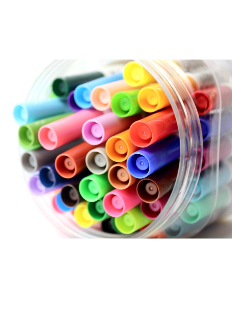 50 Colors Washable Coloring Pens Set for Kids and Adults, Manga and Comic Coloring Books - Image 2