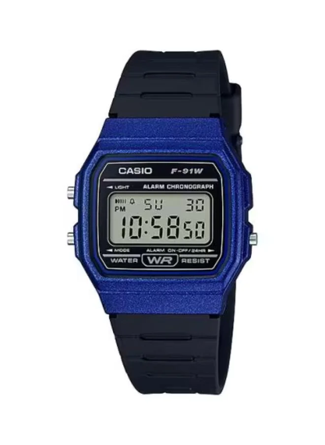 كاسيو Unisex Digital Display Watch With Black Resin Strap - F-91WM-2A