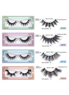 MAGEFY 12 Pairs False Eyelashes Fluffy Volume Long Faux Mink Lashes Natural Look 4 Styles Wispy Fake Eyelashes Soft Reusable Eyelashes With Lashes Boxes (12 Pairs 4 Styles)  - Image 2