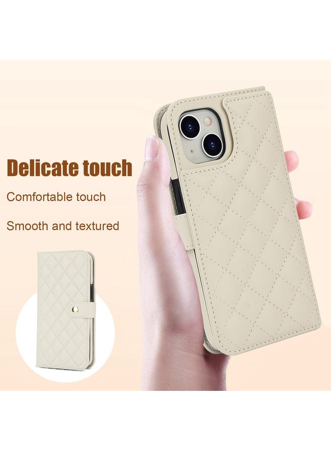 S-TOP Case For iPhone 14 Plus Crossbody Multifunction Rhombic Leather Phone Case - Image 3
