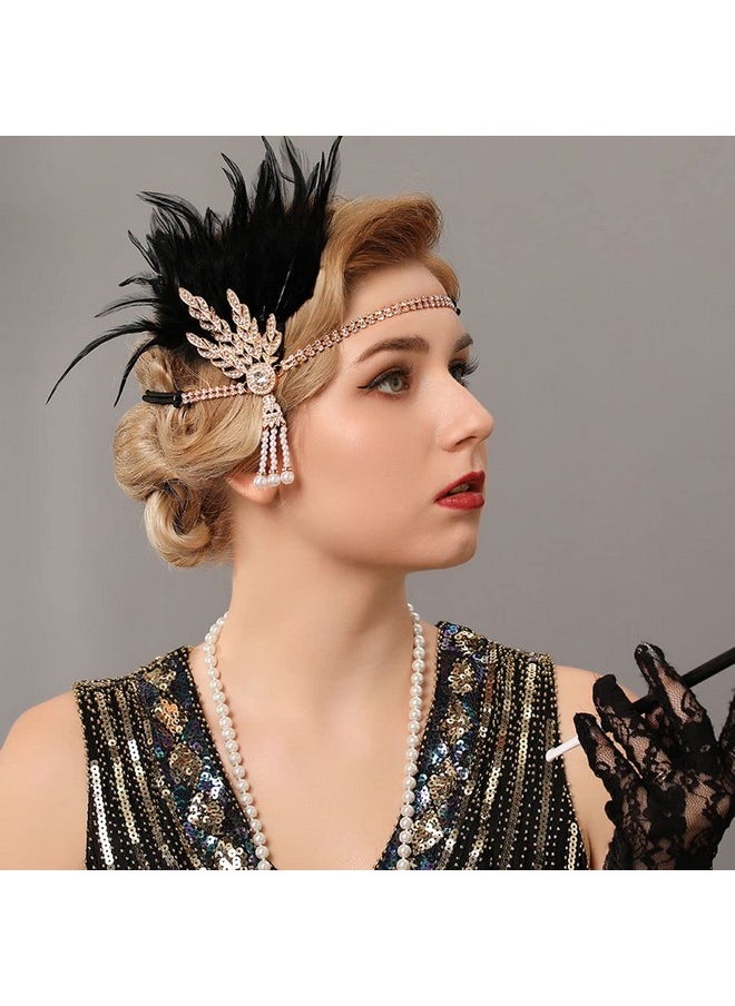 1920'S Flapper Feather Headband Art Deco Great Gatsby Headpiece Inspired Leaf Medallion Pearl Headband Bride Wedding Headdress Rhinestones Flapper Feather Hair Accessory For Women And Girls - pzsku/Z2DC5A0BC3B140B80FDBEZ/45/_/1735567067/84f78d9b-ce14-4bde-8d0c-d82431c761f3