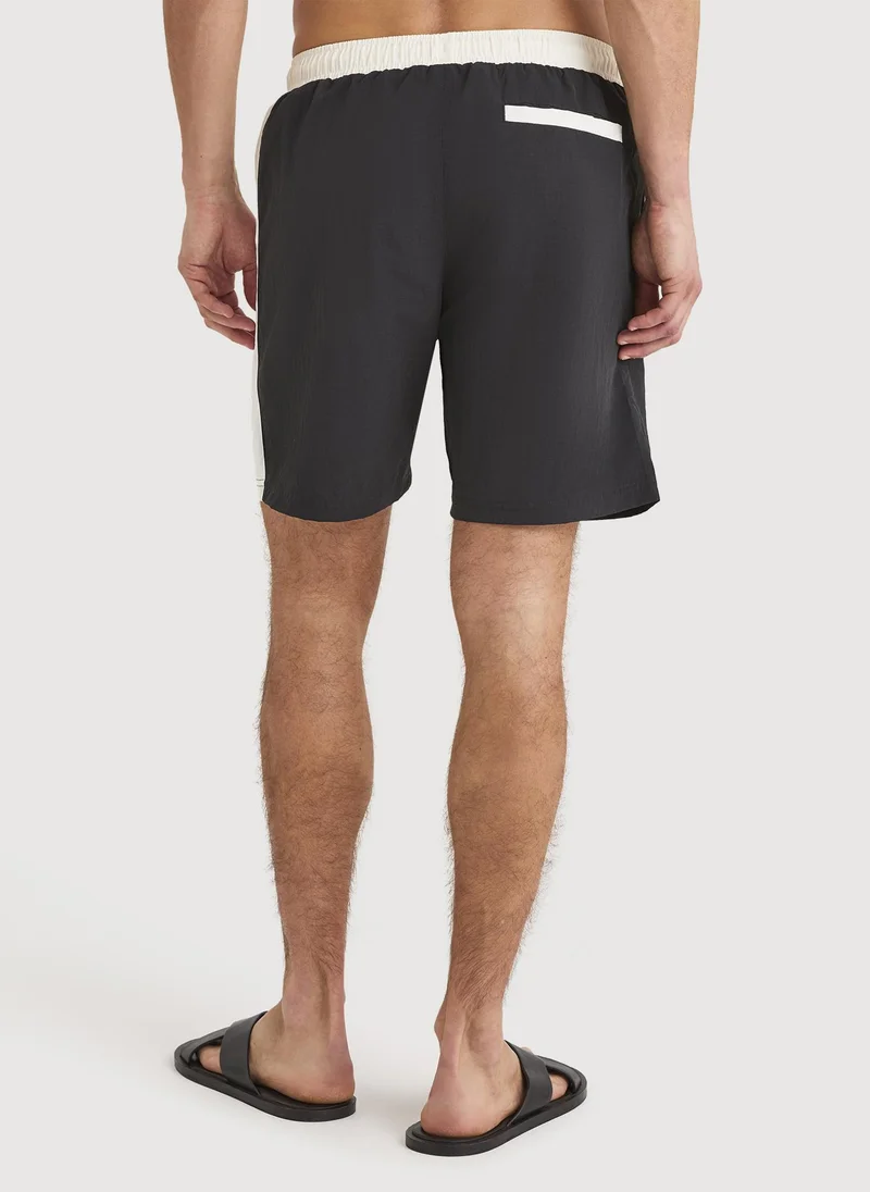 Nautica  Men Regular Fit 7 Inch Swim Shorts for Beach and Pool Days - Black for Men | Best Price UAE