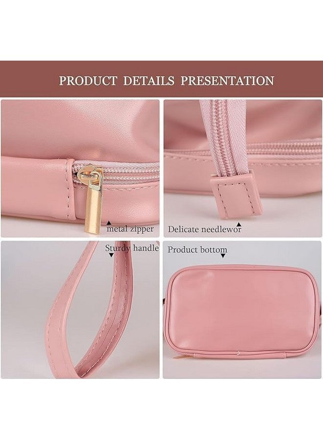 Zerolex Double Layer Cosmetic Bag Portable Leather Toiletry Bag Travel Makeup Bag Large Zipper Pouch Makeup Organizer Bag - Image 2