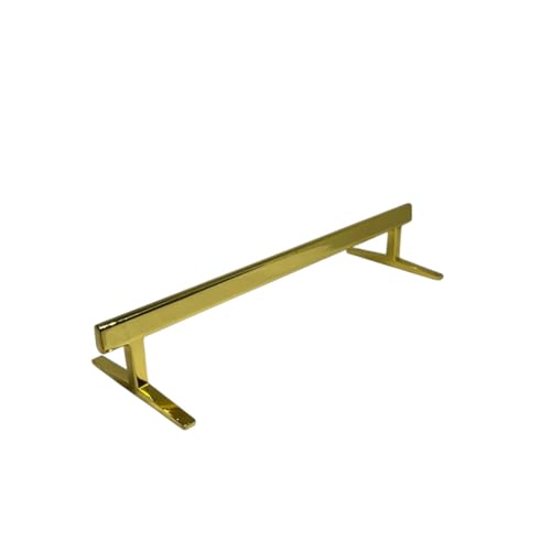 LEEFAI Pro Fingerboard Rail, Metal mini Finger Skateboard Rail for Your ramps and Park, 8.1 x 2.7 x 1.5 inches -The Best Obstacles for fingerboarding,Color (Gold) - Image 2