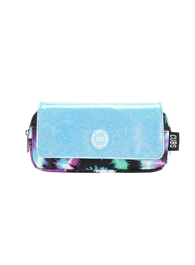CUBS Tie Dyed Waterproof pencil case pouch with flap/zip closure - Image 2