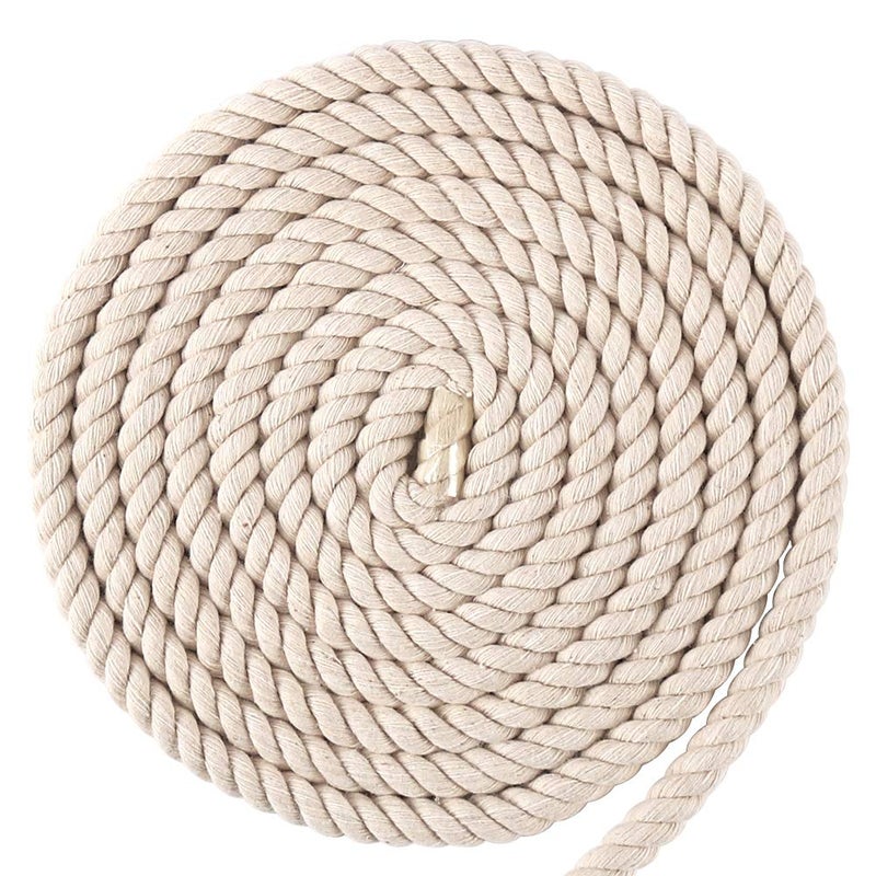 Tenn Well 10mm Macrame Rope, 50 Feet Unbleached Cotton Cord Thick Rope for Crafts, Plant Hangers, Drawstrings, Boho Decor, Nautical Home Decor - Image 5