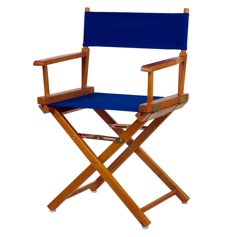 Casual Home 18 Directors Chair Honey Oak Frame with Royal Blue Canvas