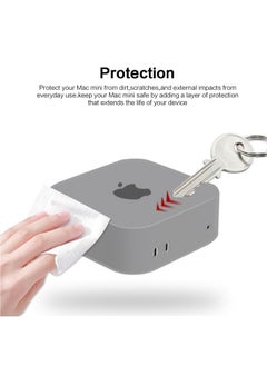 Generic Suitable For Apple Mac Mini M4 Computer Host Dust-proof Anti-fall Silicone Protective Cover Manufacturer Shell-Specifications:Translucent White  - Image 5