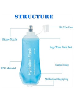 Oasisgalore Collapsible 500ml Soft Water Bottle, Blue - Ideal for Running, Hiking, Cycling  - Image 4