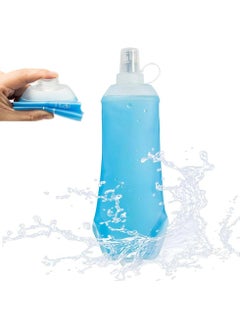 Oasisgalore Collapsible 500ml Soft Water Bottle, Blue - Ideal for Running, Hiking, Cycling  - Image 1