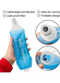 Oasisgalore Collapsible 500ml Soft Water Bottle, Blue - Ideal for Running, Hiking, Cycling  - Image 2