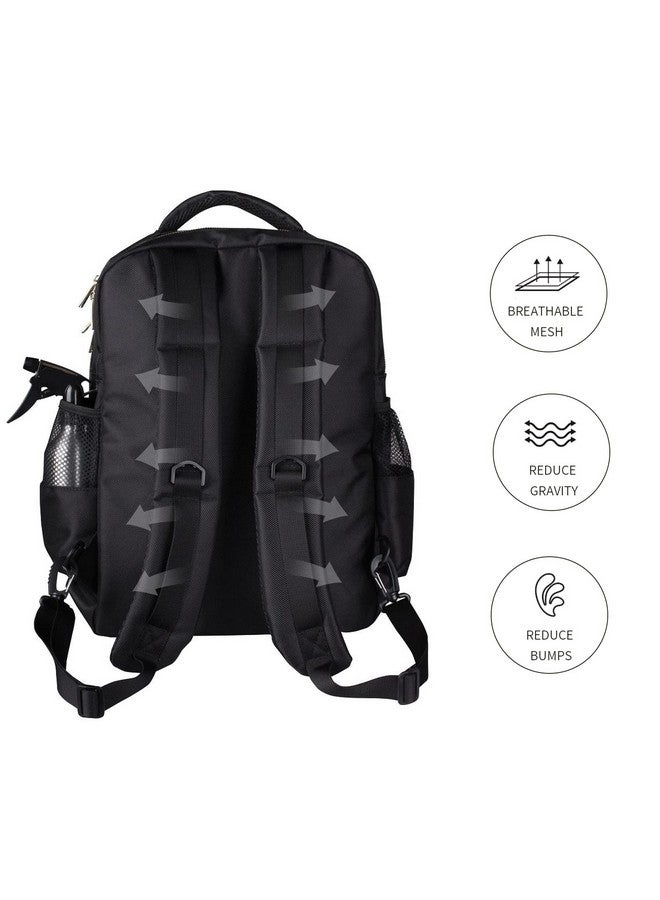 HUIMSWARM Barber Supplies Barber Clippers Backpack for Barber,with 1PCS Barber Cape&Barber Brush,Large Capacity,Pure Copper Zipper,Water Proof,Barber Accessories of Professional Hair Cutting Tools Backpack  - Image 4