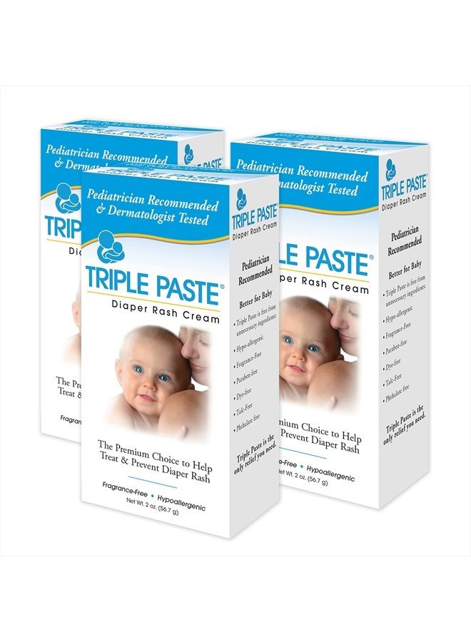 Triple Paste Medicated Ointment for Diaper Rash 2 oz (Pack of 3) - Image 1