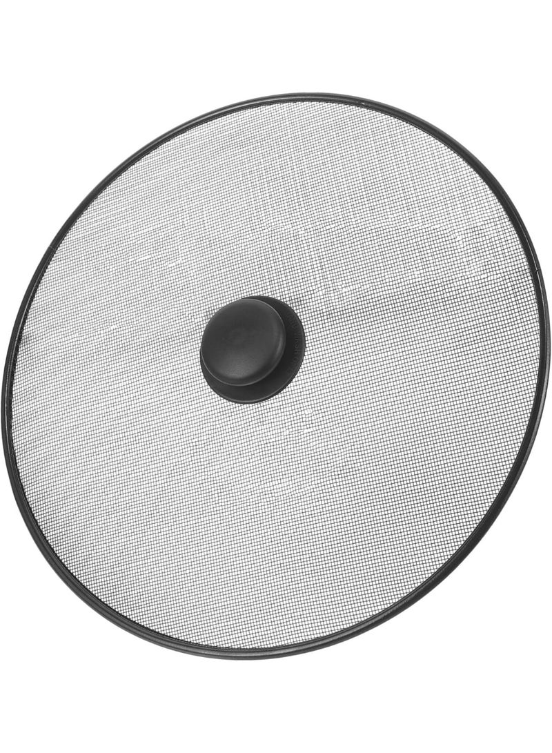 Stainless Steel Splatter Screen for Frying Pan - Oil Splash Guard with Handle - Kitchen Grease Shield - Image 1