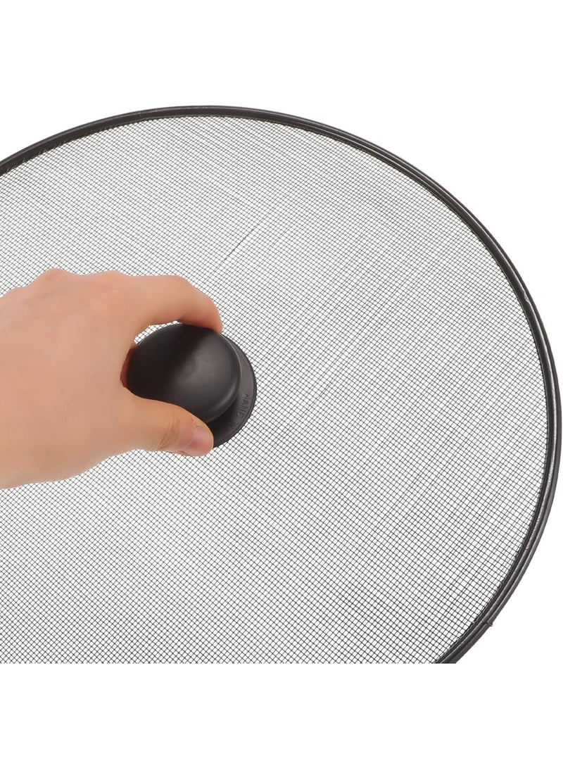Stainless Steel Splatter Screen for Frying Pan - Oil Splash Guard with Handle - Kitchen Grease Shield - Image 5