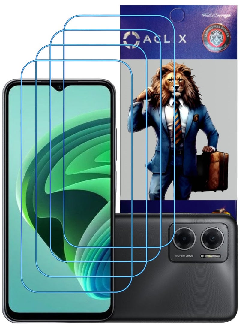 ACLIX 4 Pieces Antistatic ESD Dustproof Premium Quality High Definition Clear Tempered Glass Screen Protector Designed For Xiaomi Redmi Note 11E - Image 1