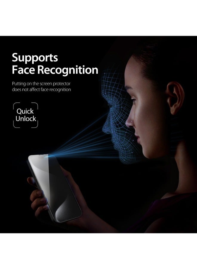 فاستر واقي شاشة سيراميك HD مضاد للتجسس لـ آيفون 13 برو ماكس (iPhone 13 Pro Max) لحماية الخصوصية (ضد البصمة)  من Faster, حماية قصوى للشاشة من الخدوش والكسر - Image 3