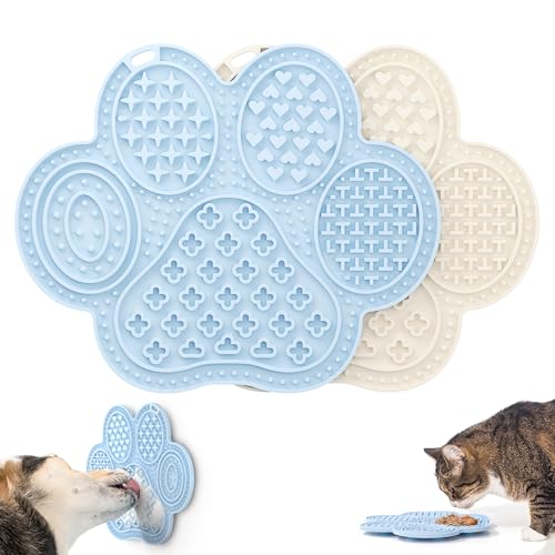 Li & Zhao LiZhao Lick Mat for Dogs 2 PCS Dog Lick Mats with Suction Cups Cat Lick Mat Puppy Lick Mat for Cats Dog Slow Feeder Dog Enrichment Toys for Yogurt Peanut Butter Food Treats - Image 1
