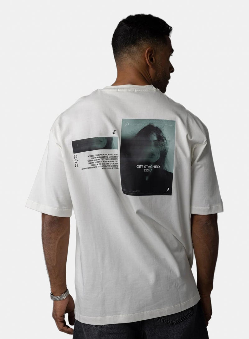 Stache Blurred Oversize T Shirt - Image 1
