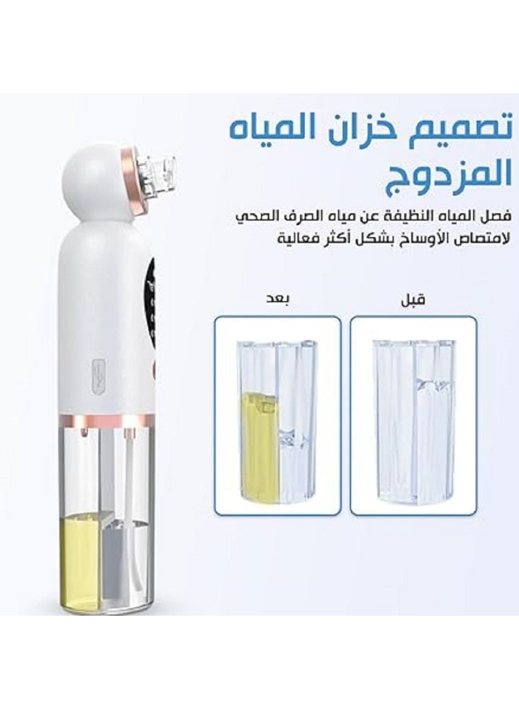 أداة إزالة الرؤوس السوداء الكهربائية للاستخدام المنزلي أداة تجميل فقاعات صغيرة لتنظيف المسام جهاز شفط الرؤوس السوداء - Image 2